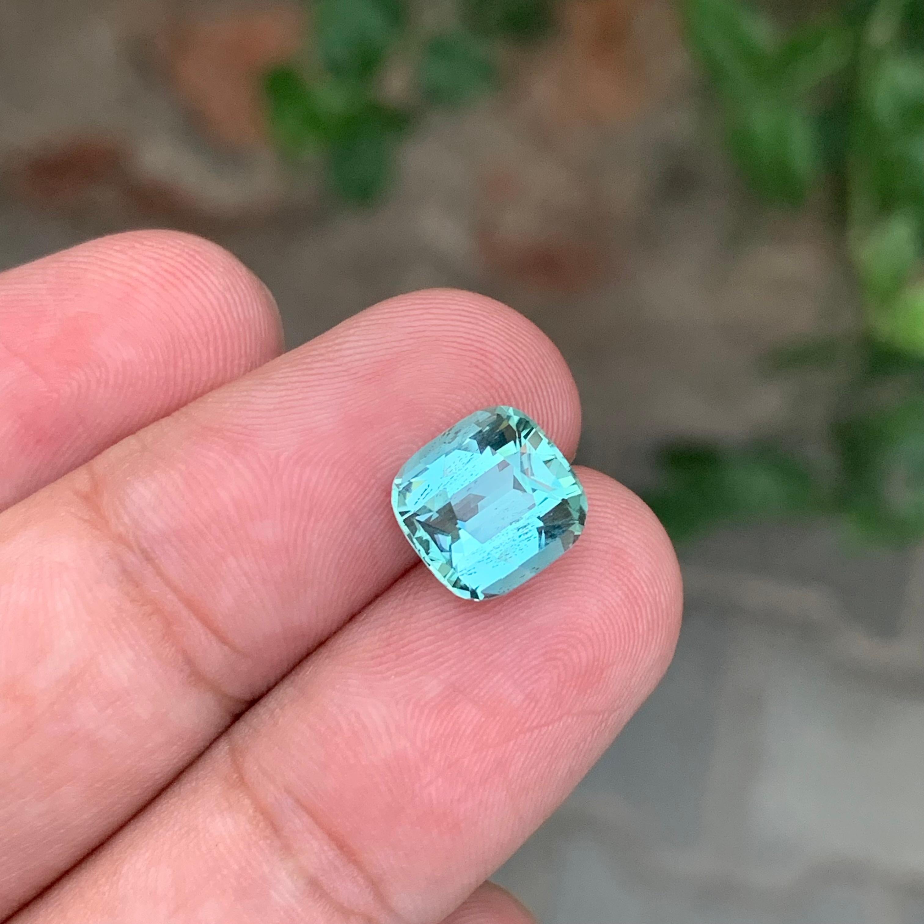AAA Quality 3.65 Carats Loose Seafoam Tourmaline For Sale 2
