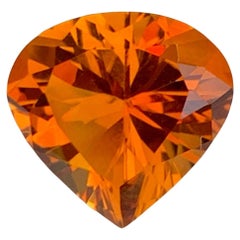 3.65 Carats Fire Citrine Stone Custom Precision Cut Natural Brazilian Gemstone