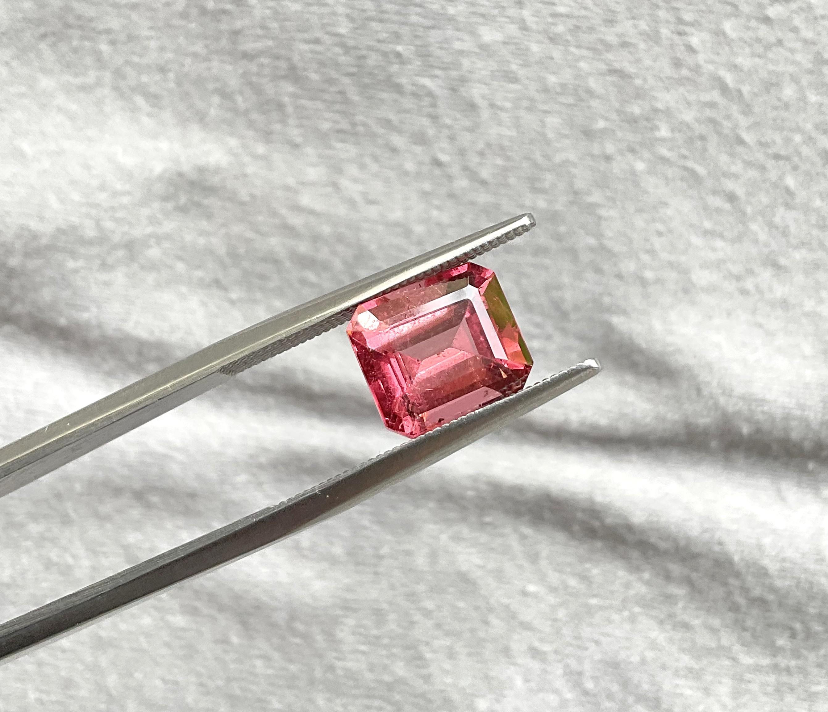 3,65 Karat Rosa Turmalin Facettierter achteckiger Stein im Achteckschliff, feiner Schmuck, natürliche Edelsteine im Zustand „Neu“ im Angebot in Jaipur, RJ