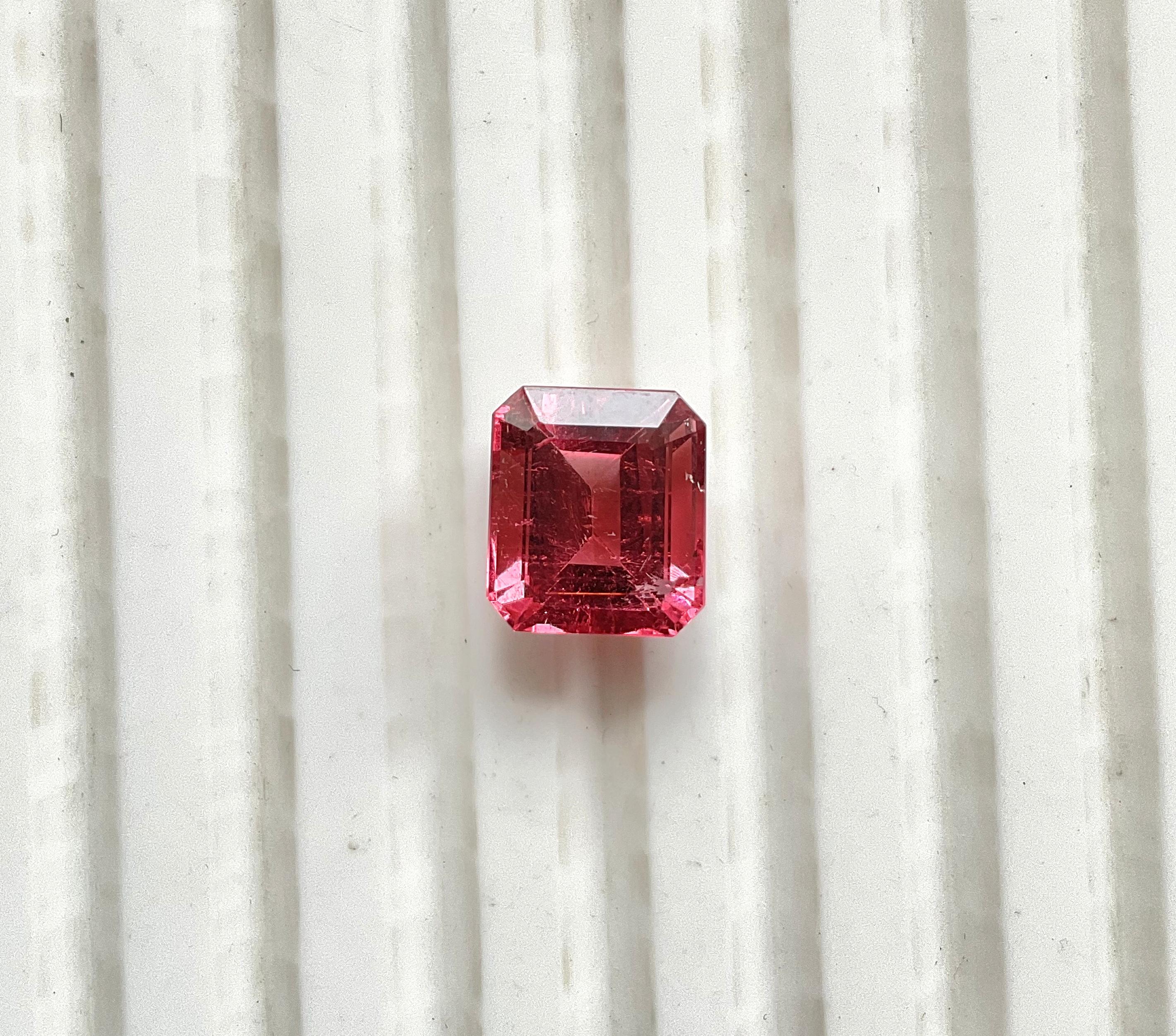 3,65 Karat Rosa Turmalin Facettierter achteckiger Stein im Achteckschliff, feiner Schmuck, natürliche Edelsteine im Angebot 4