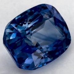 3.65 Ct Blue Sapphire Cushion Certified Loose Gemstone (pierre précieuse en vrac)