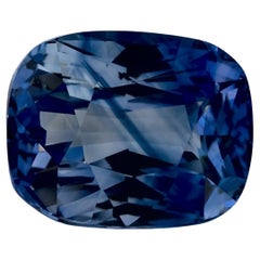 3.65 Karat blauer Saphir Cushion zertifiziert loser Edelstein