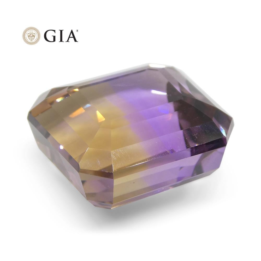 36.53 Carat Octagonal/Emerald Cut Purple & Yellow Ametrine GIA Certified For Sale 10