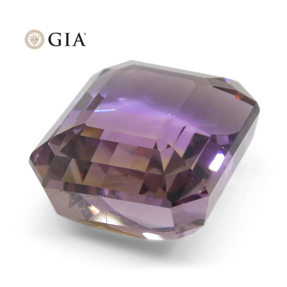 36.53ct Octagonal/Emerald Cut Purple & Yellow Ametrine GIA Certified For Sale 8