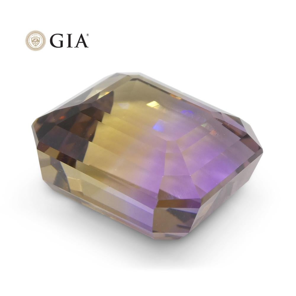 36.53ct Octagonal/Emerald Cut Purple & Yellow Ametrine GIA Certified For Sale 12