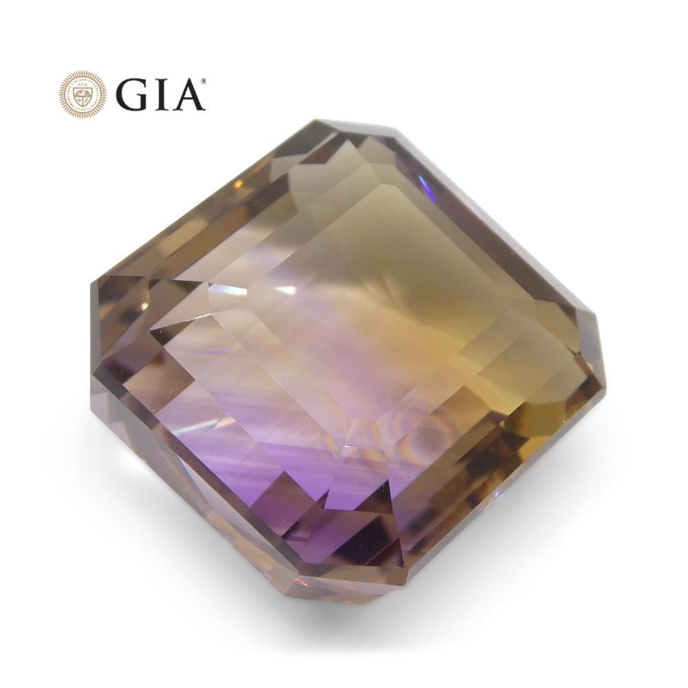 36.53ct Octagonal/Emerald Cut Purple & Yellow Ametrine GIA Certified For Sale 15