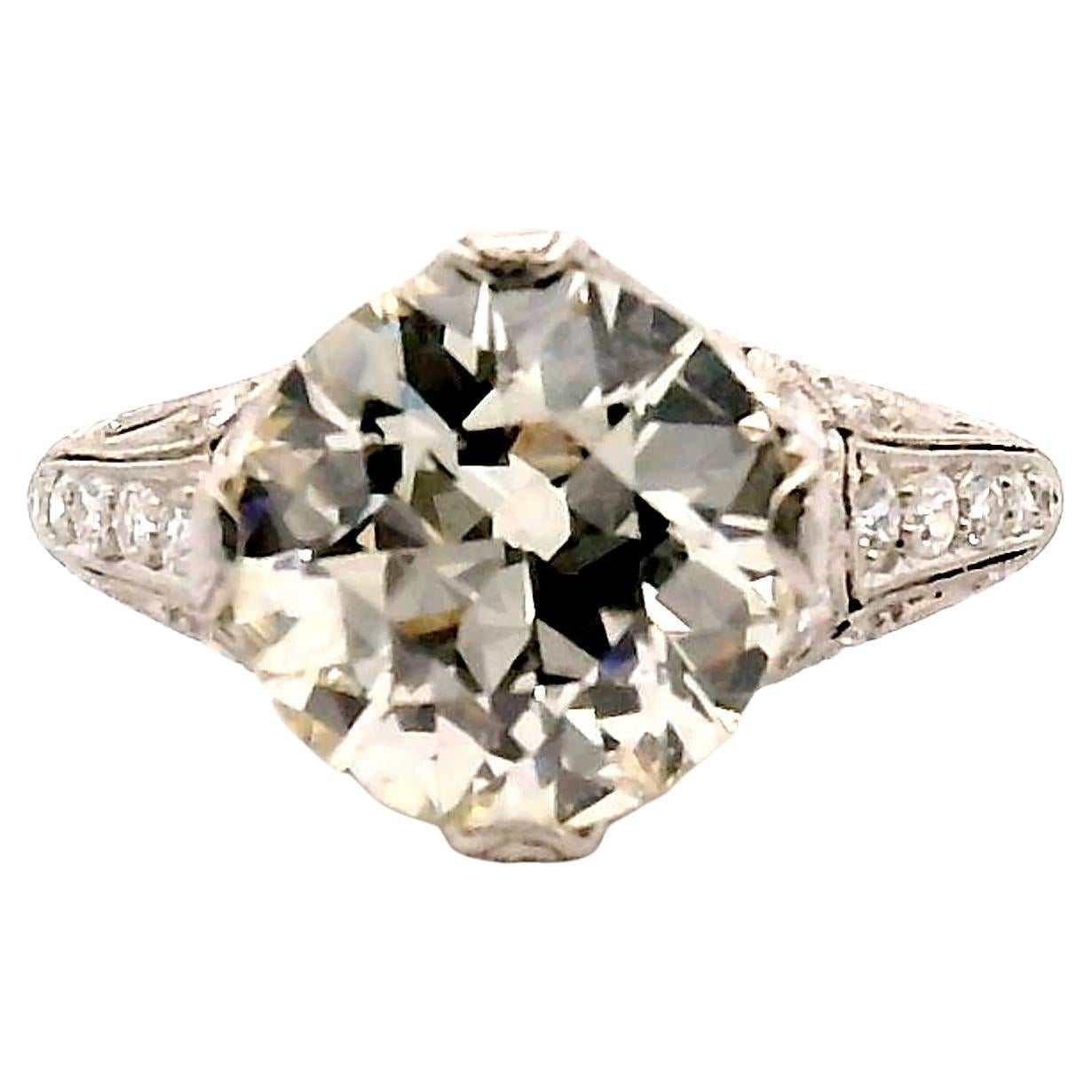 3.65ct. Antique Diamond Engagement Ring