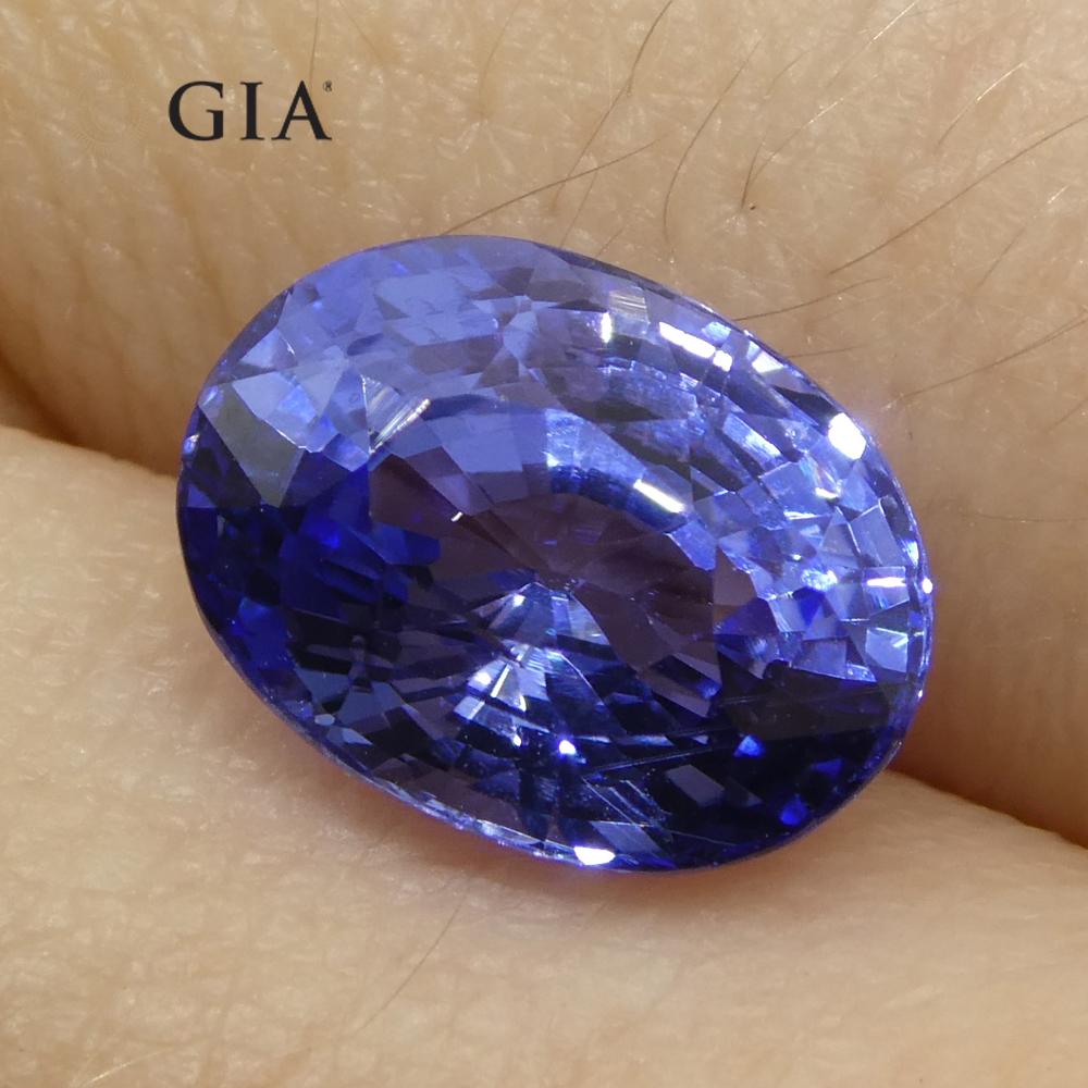 3.65ct Oval Blue Sapphire GIA Certified Sri Lanka   For Sale 7