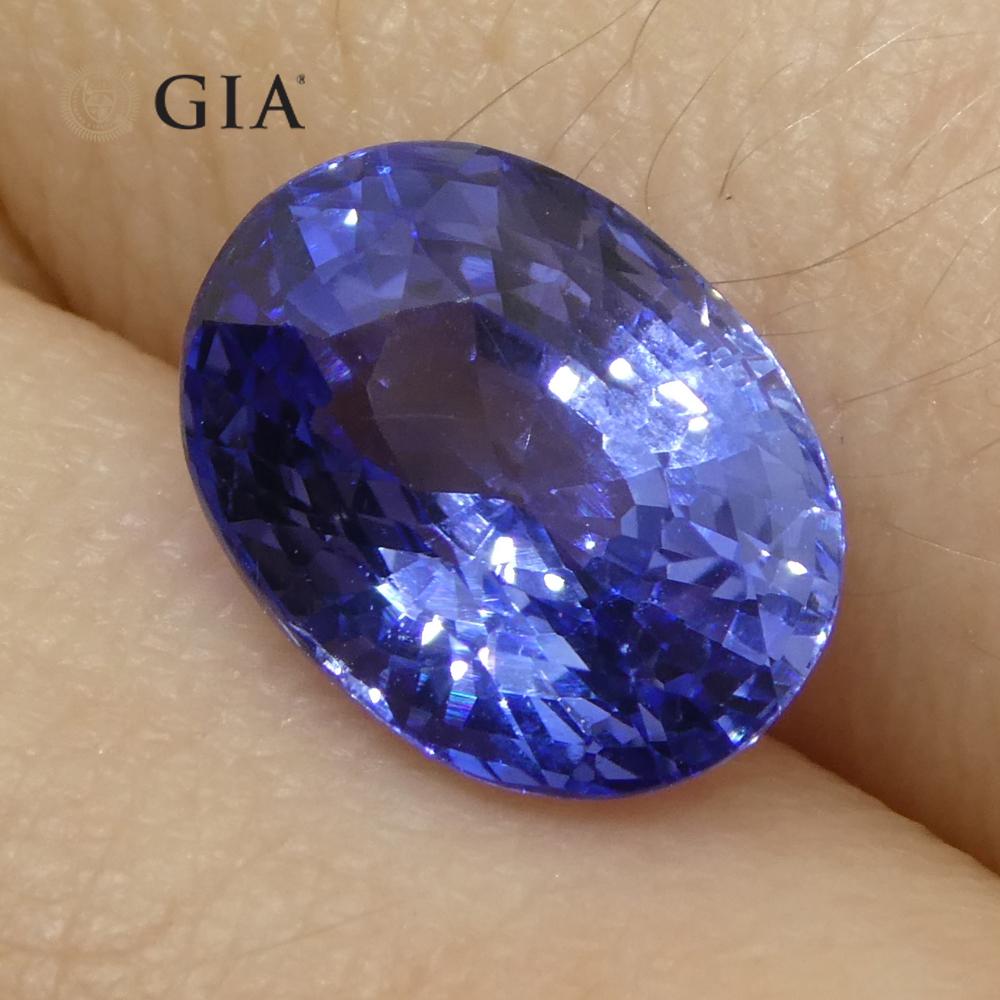 3.65ct Oval Blue Sapphire GIA Certified Sri Lanka   For Sale 8