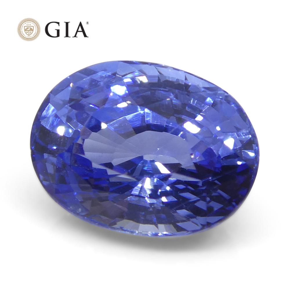 3.65ct Oval Blue Sapphire GIA Certified Sri Lanka   For Sale 2