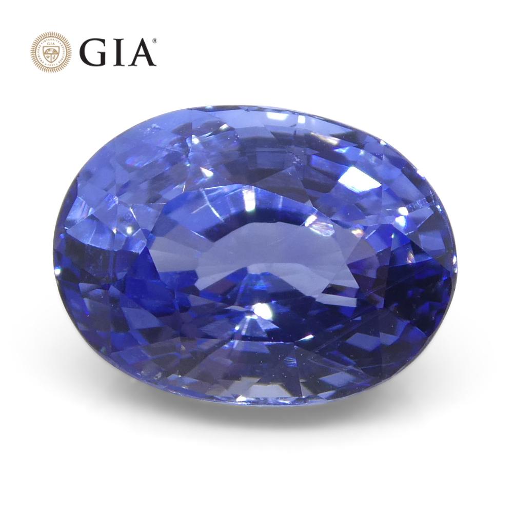 3.65ct Oval Blue Sapphire GIA Certified Sri Lanka   For Sale 3