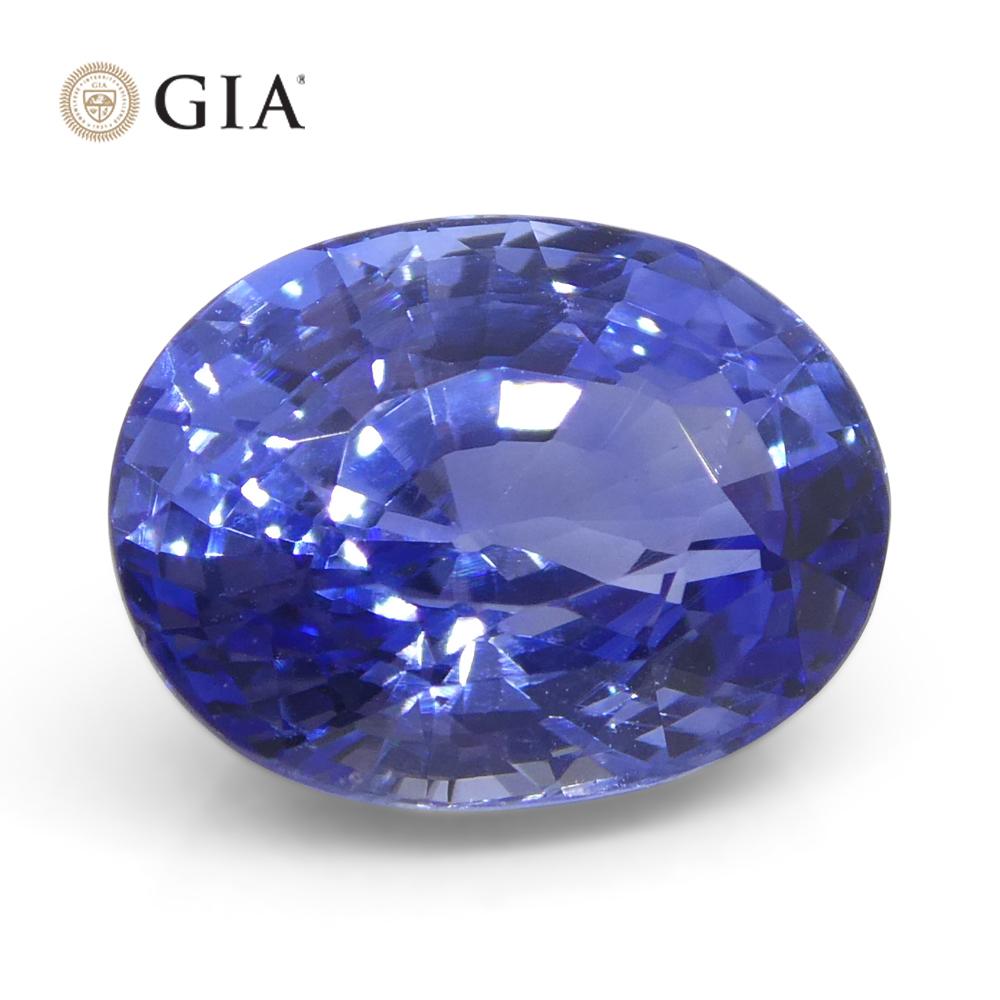 3.65ct Oval Blue Sapphire GIA Certified Sri Lanka   For Sale 4