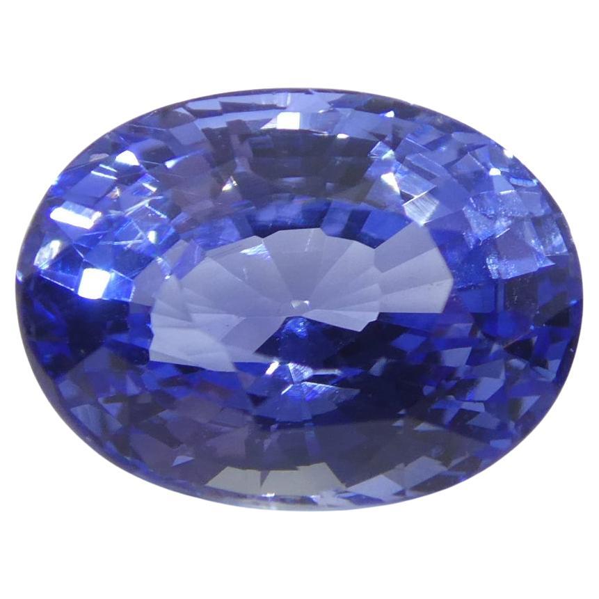Saphir bleu ovale certifié GIA du Sri Lanka de 3.65 carats  