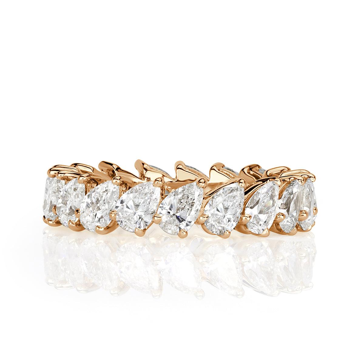 3.65ct Pear Shaped Diamond Eternity Band For Sale