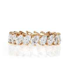 3.65ct Pear Shaped Diamond Eternity Band