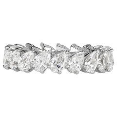 3.65ct Pear Shaped Diamond Eternity Band in 18k White Gold 3.65ct Pear Shaped Diamond Eternity Band in 18k White Gold