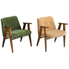 Vintage 366 Armchairs by Jozef Chierowski, Poland, circa 1960