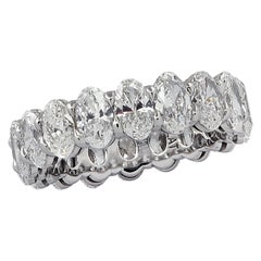 3.66 Carat Oval Cut Diamond Eternity Band