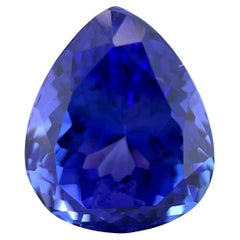 3.66 Carat Unset Loose Pear Shaped Unmounted Tanzanite Gemstone