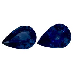 3.66 Ct Blue Sapphire Pear Loose Gemstone
