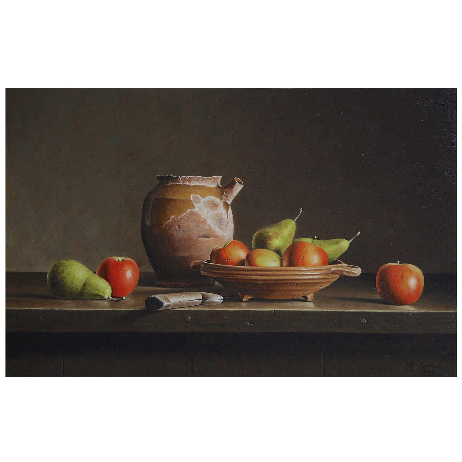 Apples and Pears - Painting by Stefaan Eyckmans