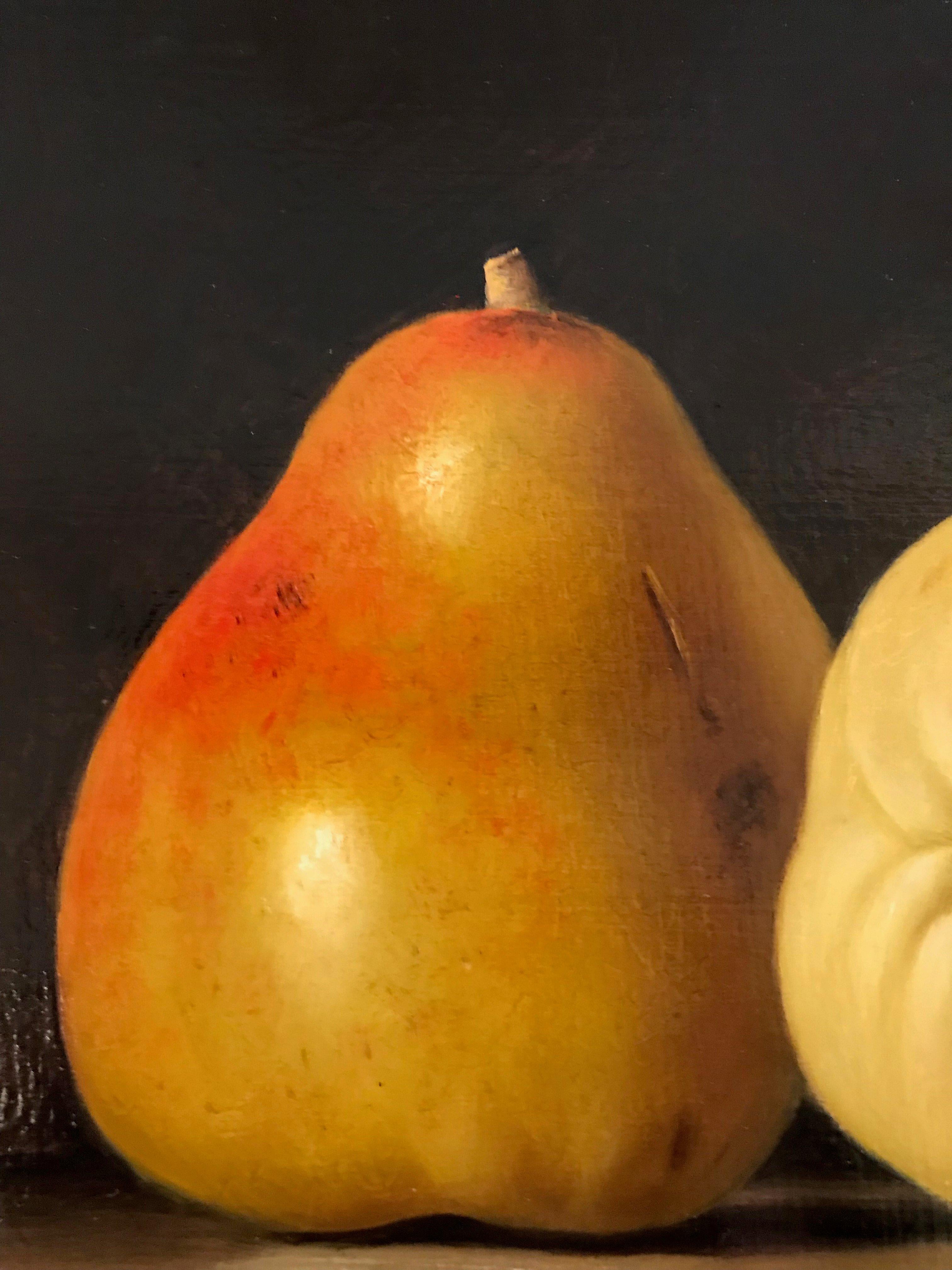 three pears painting