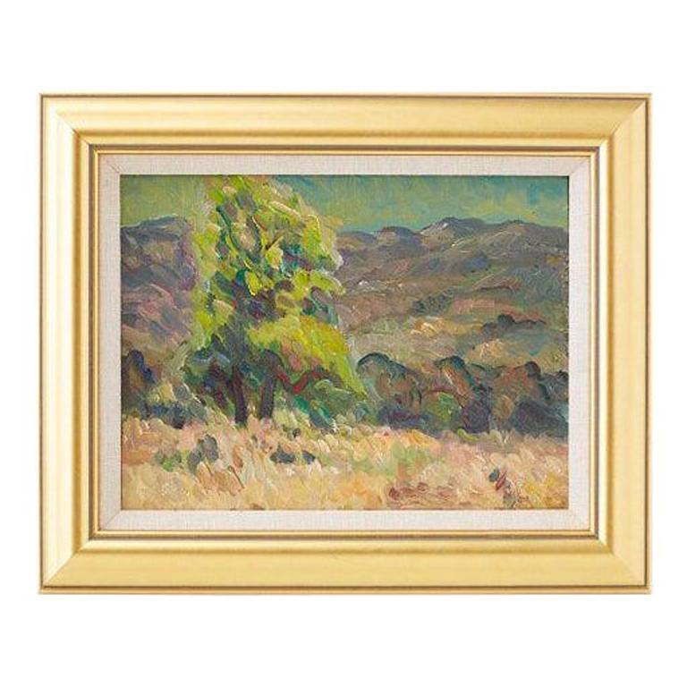 John A. Dominique  Landscape Painting - Summer in Ojai Oil Painting