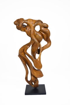 Esperança - 21st Century, Contemporary, Abstract Sculpture, Teak Wood, Roots