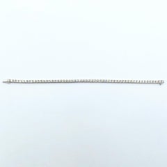 Bespoke Eternity Line Round Brilliant Diamond Tennis Bracelet in 14K 18K Gold