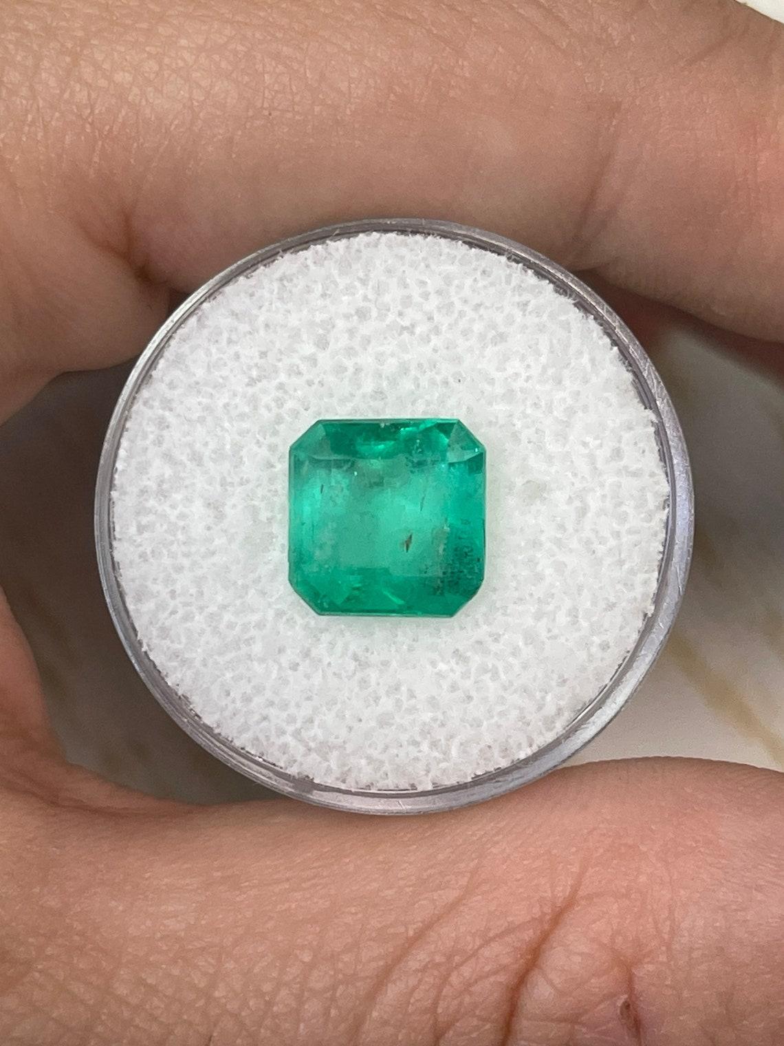 Stone: Emerald
Weight: 3.66-carats
Shape: Asscher Cut
Clarity: Transparent
Luster: Very Good
Color: Medium Green
Measurements: 9.52mm x 9.56mm x 6.04mm
Geographic Origin: Colombia
Treatment: Natural, Oiling

Comments: Due to their growth conditions