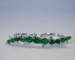 3.67 carat Emerald Double Finger Ring