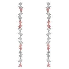 3.37 Carat Pink Diamond Drop Earrings