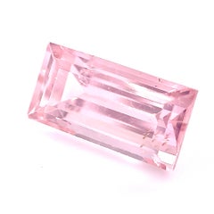 3.67 Carat Step Cut Natural Tourmaline Loose stone in Cherry Blossom Pink