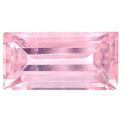 Used 3.67 Carat Step Cut Natural Tourmaline Loose stone in Cherry Blossom Pink 