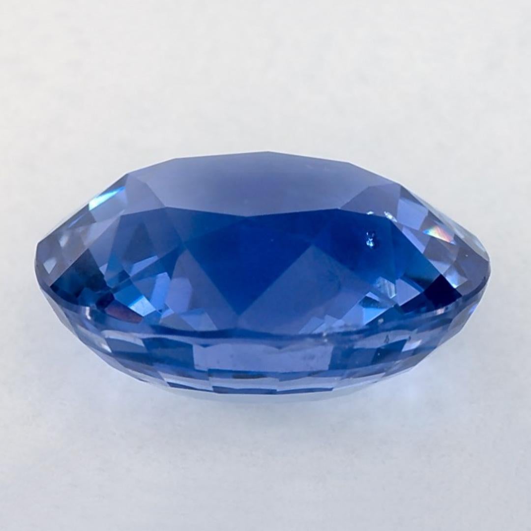 3.67 Ct Blue Sapphire Oval Loose Gemstone In New Condition For Sale In Fort Lee, NJ