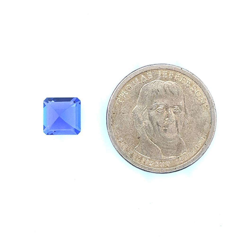 3.77 Cts Natural Blue Tanzanite, Octagon Shape, Asher Cut, Loose Gemstone In New Condition For Sale In New York, NY