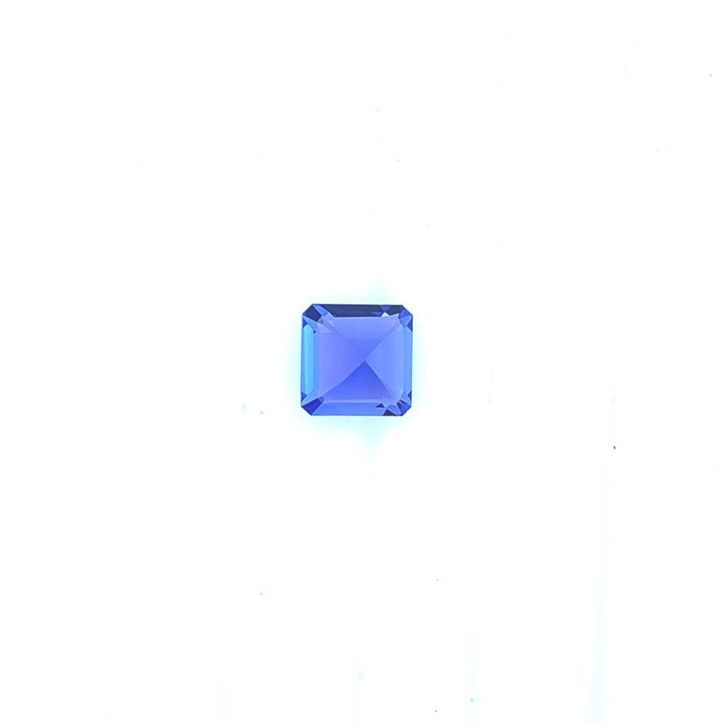 Women's or Men's 3.77 Cts Natural Blue Tanzanite, Octagon Shape, Asher Cut, Loose Gemstone For Sale