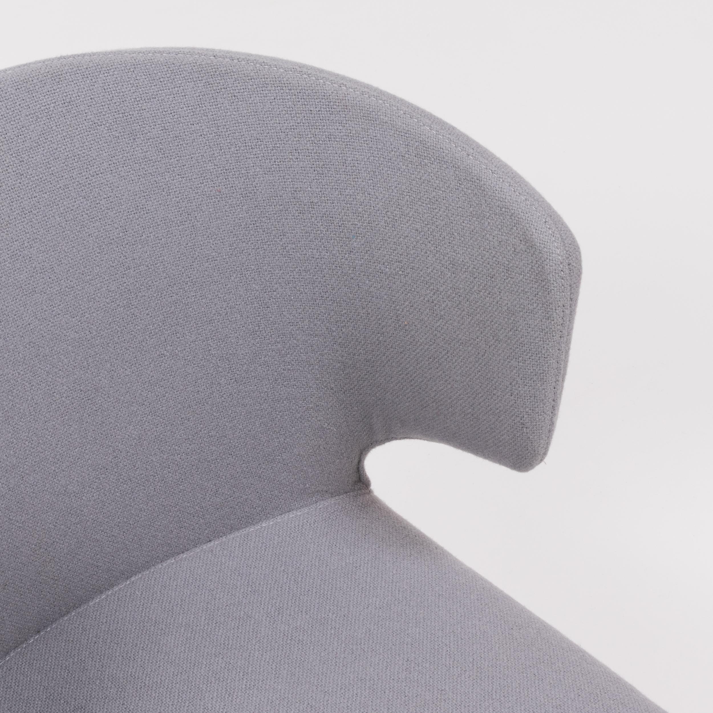 367 Hola Grey Fabric Chairs by Hannes Wettstein for Cassina, Set of 8 2