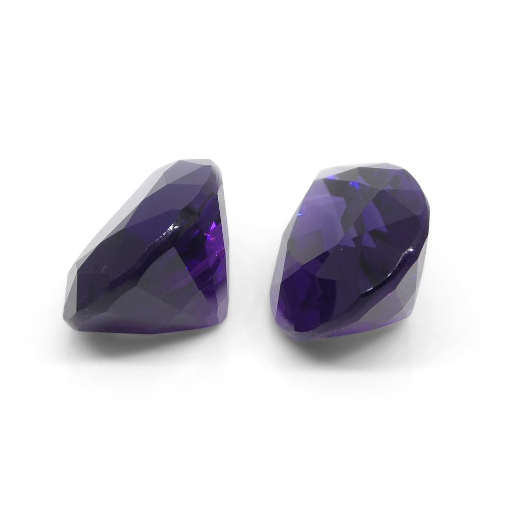 36.72ct Pair Pear Purple Amethyst from Uruguay For Sale 4