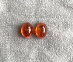 36.79 Carat Fanta Spessartite Garnet Oval Cabochon Plain Top Quality Natural Gem
