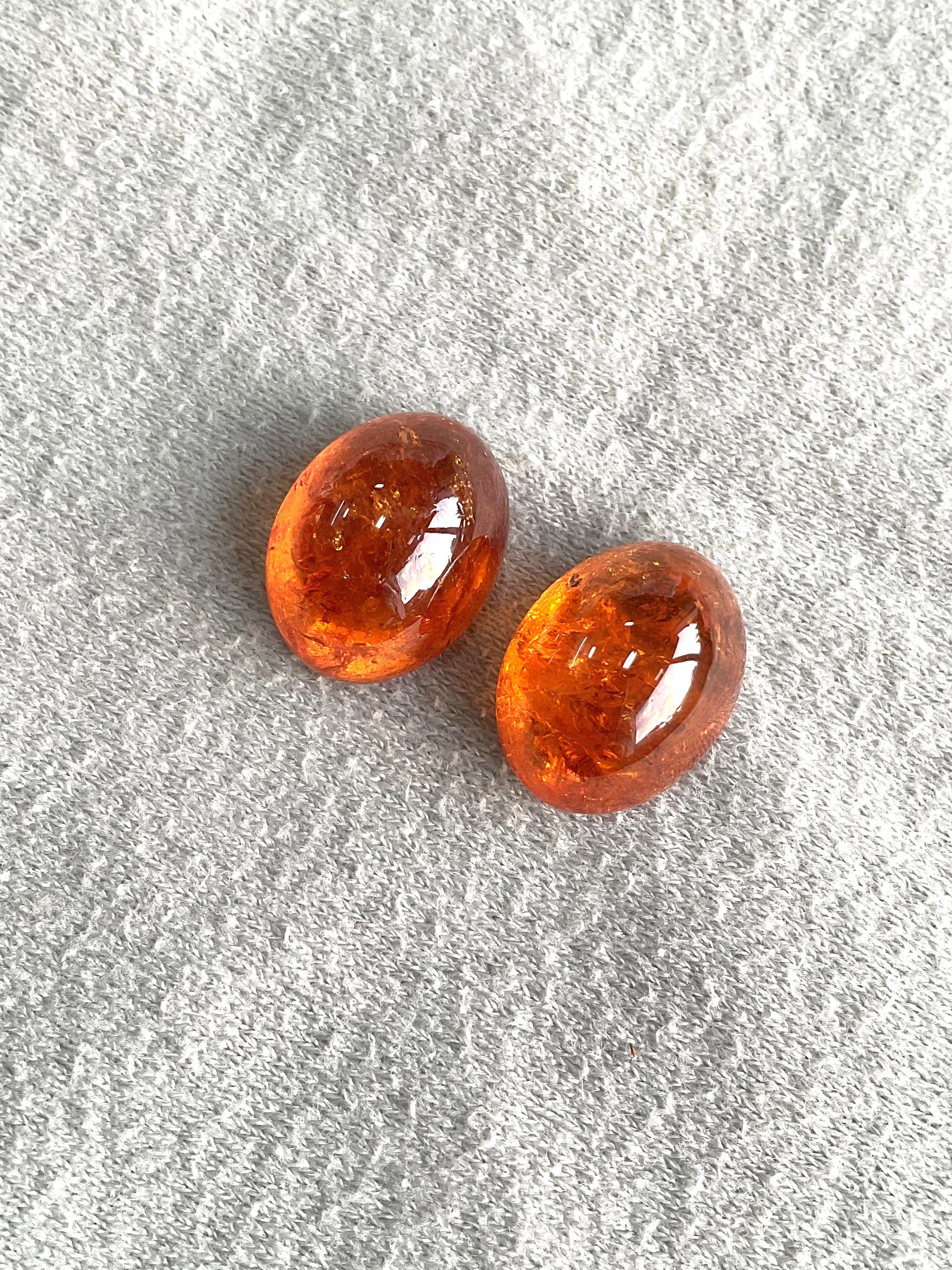 36.79 Carati di Granato Fanta Spessartite Cabochon ovale di qualità superiore Nature In condizioni Nuovo in vendita a Jaipur, RJ