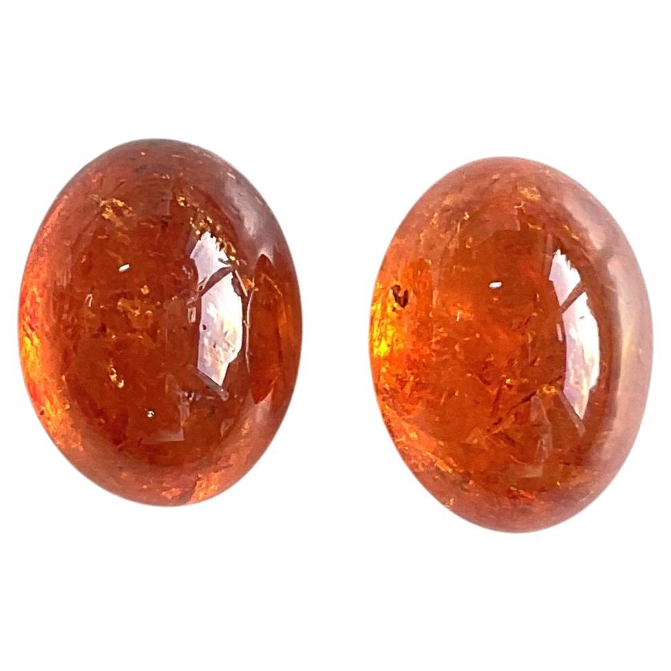 36.79 Carati di Granato Fanta Spessartite Cabochon ovale di qualità superiore Nature