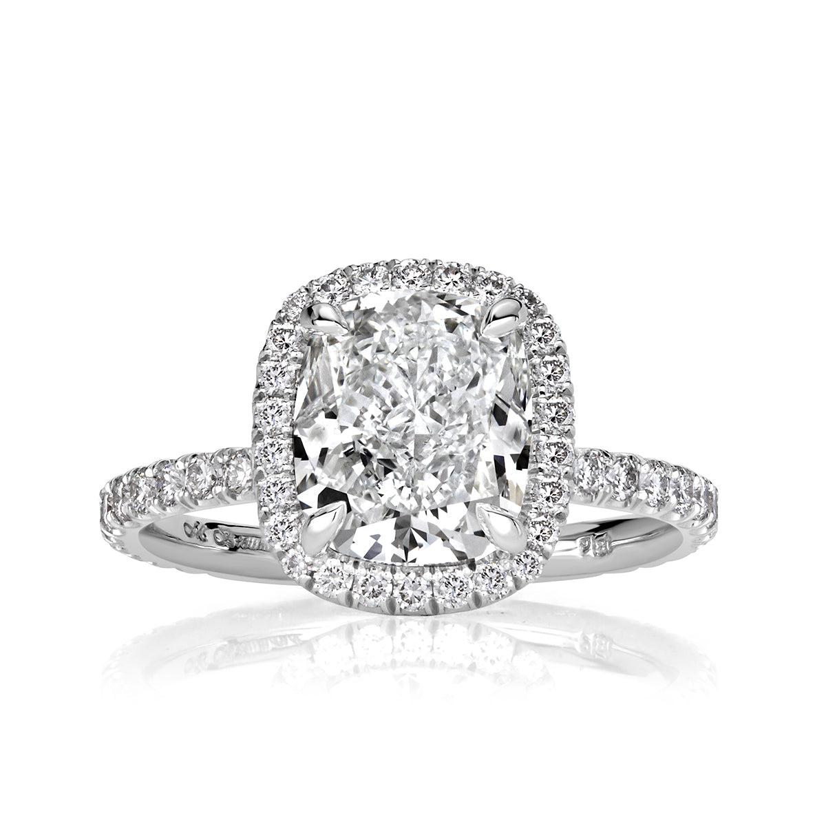 3.67ct Cushion Cut Diamond Engagement Ring For Sale