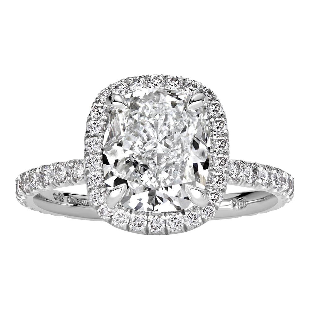 3.67ct Cushion Cut Diamond Engagement Ring