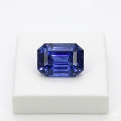 3.68 Carat Unheated Kashmir Blue Sapphire – GIA Certified Emerald Cut Natural Ge