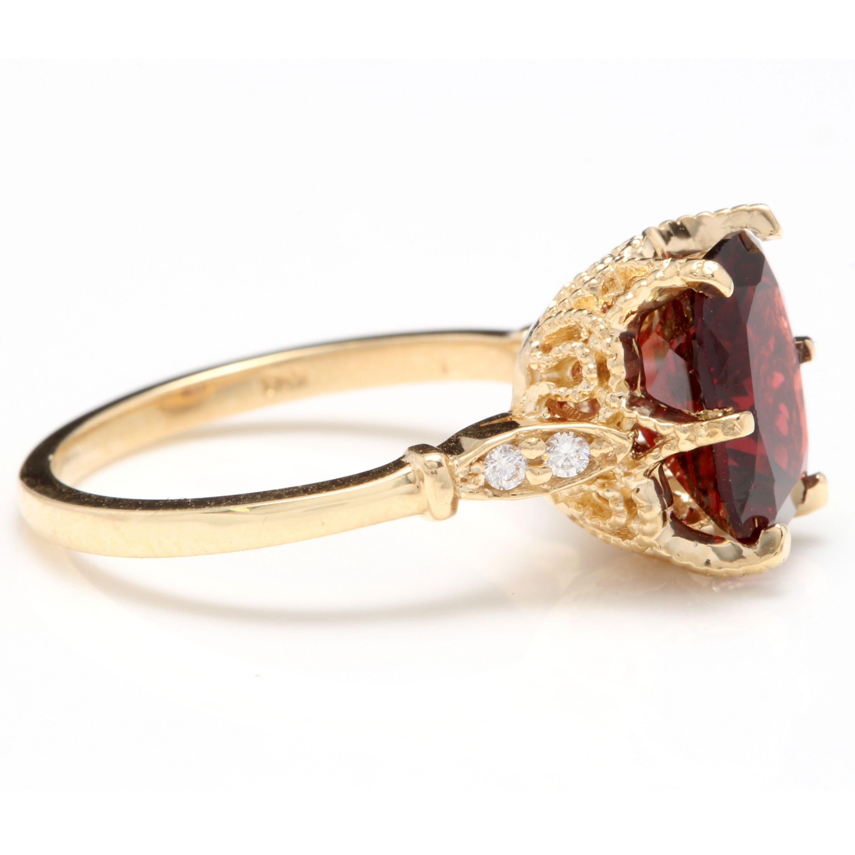 natural garnet ring