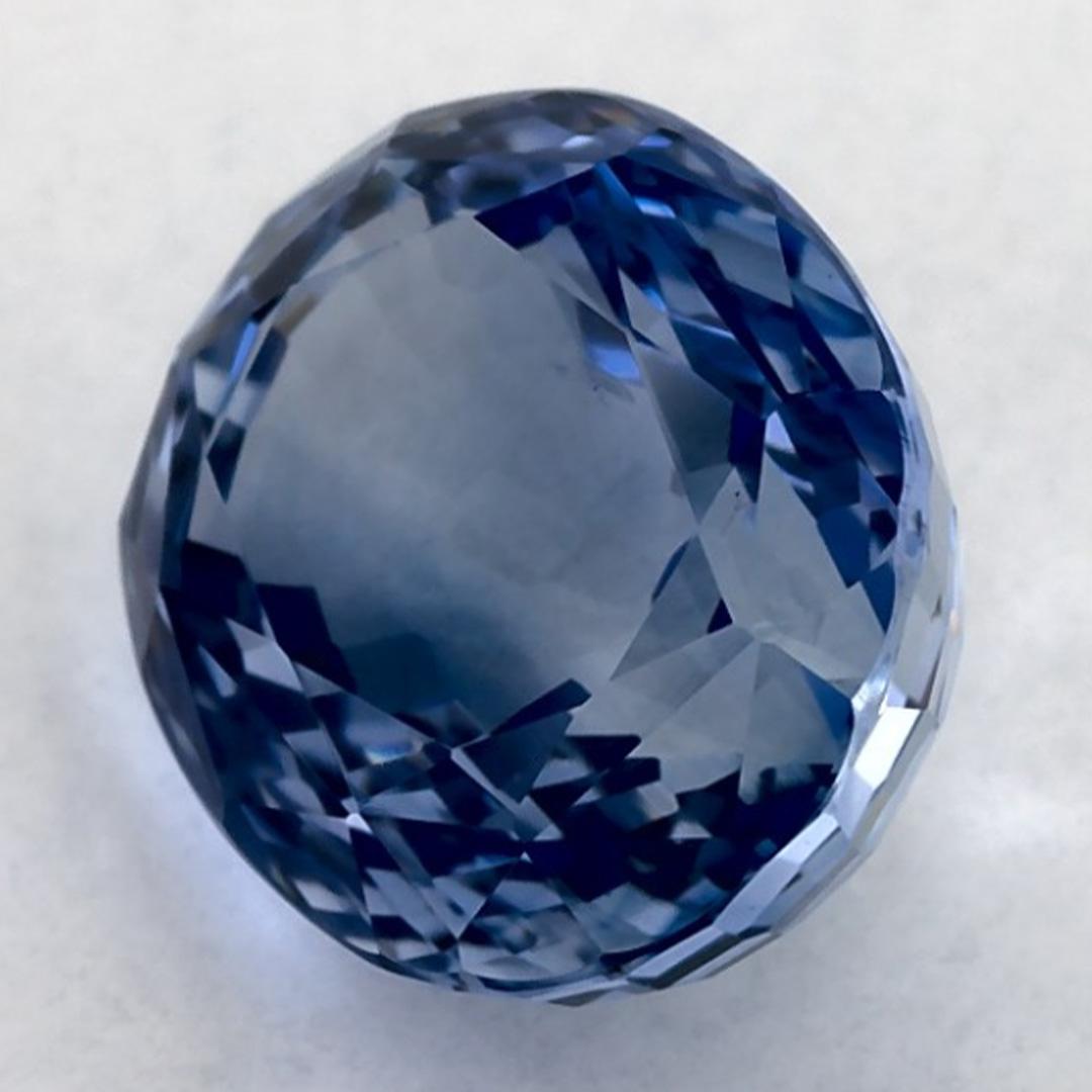 Taglio ovale 3.68 carati di zaffiro blu ovale sfuso in vendita