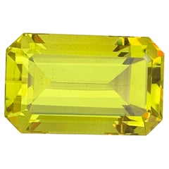 36.85 Carat Natural Loose Green Gold Lemon Quartz Emerald Shape Gemstone