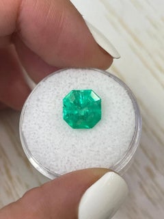 3.68ct Luminous Asscher Cut Muzo Green Emerald 9x9 Genuine May Birthstone