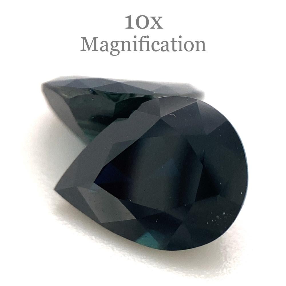 Paire de saphirs bleus poire non chauffés de Thaïlande de 3.68 carats Neuf - En vente à Toronto, Ontario